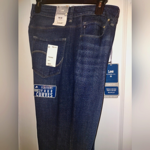 Lee Platinum Blue Jeans Boot Cut 16W Petite - Picture 3 of 16